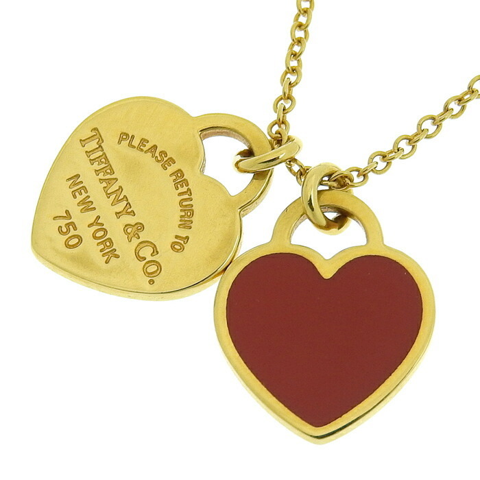 Tiffany Return To Tiffany Necklace Mini Double Heart Yellow Gold 3599$